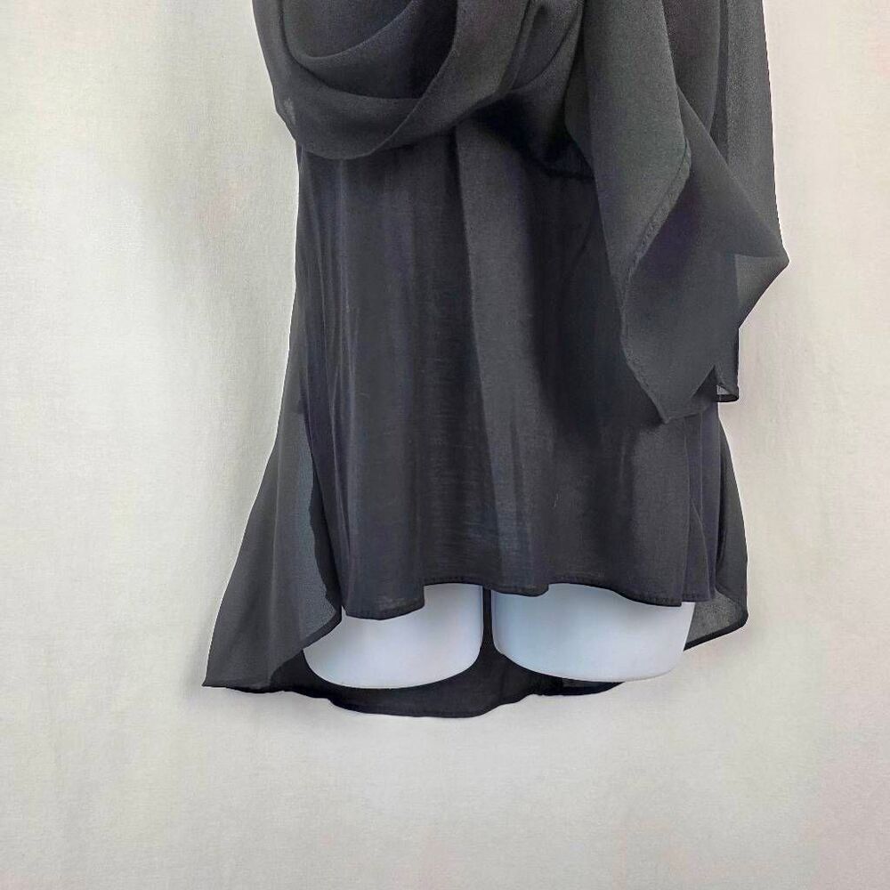Doe & Rae Black Sheer Racerback Tank Blouse NWT M - Picture 3 of 8